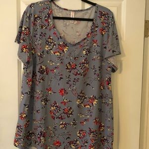 2XL Floral Lularoe Classic Tee